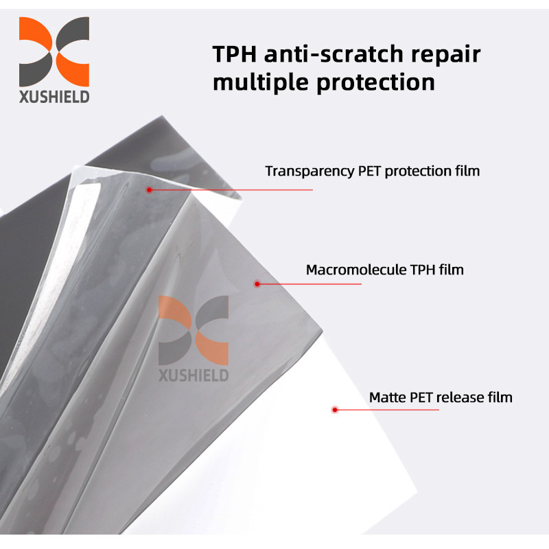 XUSHIELD TPH TPU de alta qualidade Farol de carro Tint Film Light Black Smoke Black Tail Light Farol de carro Tint Film