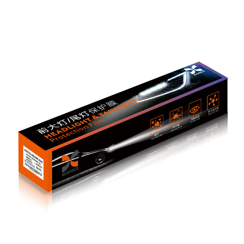 Lâmpadas de automóveis com câmbio de cor UV Tpu Tph Branco para Preto Branco para Roxo Lâmpadas de automóveis Ppf Film