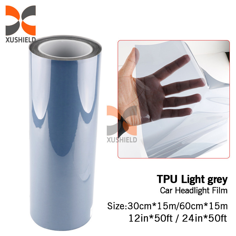 XUSHIELD TPH TPU de alta qualidade Farol de carro Tint Film Light Black Smoke Black Tail Light Farol de carro Tint Film