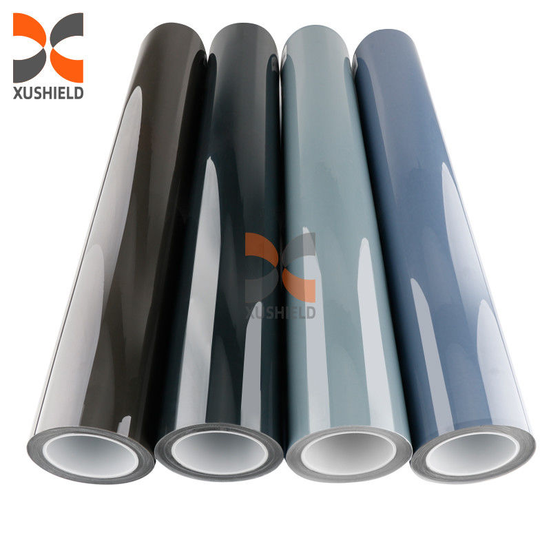 PPF preto fumegante 7.5mil TPU auto-curador para faróis Tint Film Anti-pequenos arranhões Proteger TPU Lâmpada de carro Tint Film