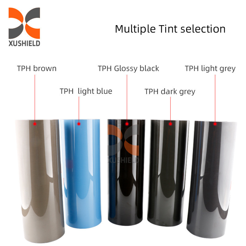 Lâmpadas de automóveis com câmbio de cor UV Tpu Tph Branco para Preto Branco para Roxo Lâmpadas de automóveis Ppf Film