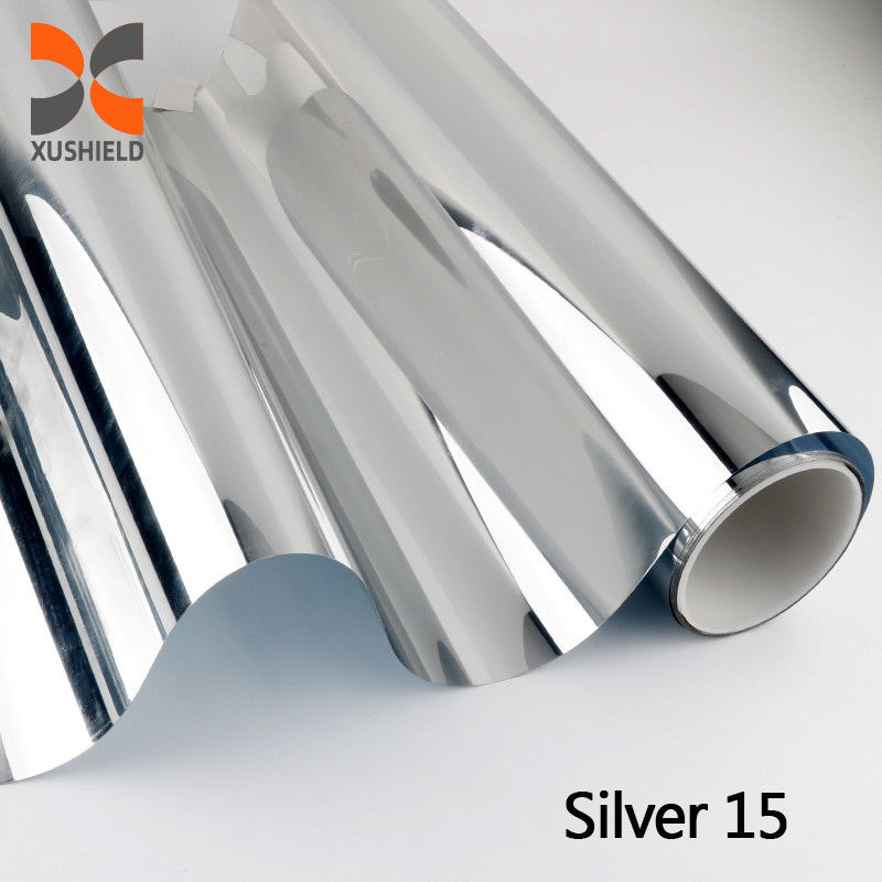 Filme de janela de construção de privacidade de um só sentido Espelho Filme de janela refletor Folha de vidro Isolamento de prata Tint Film