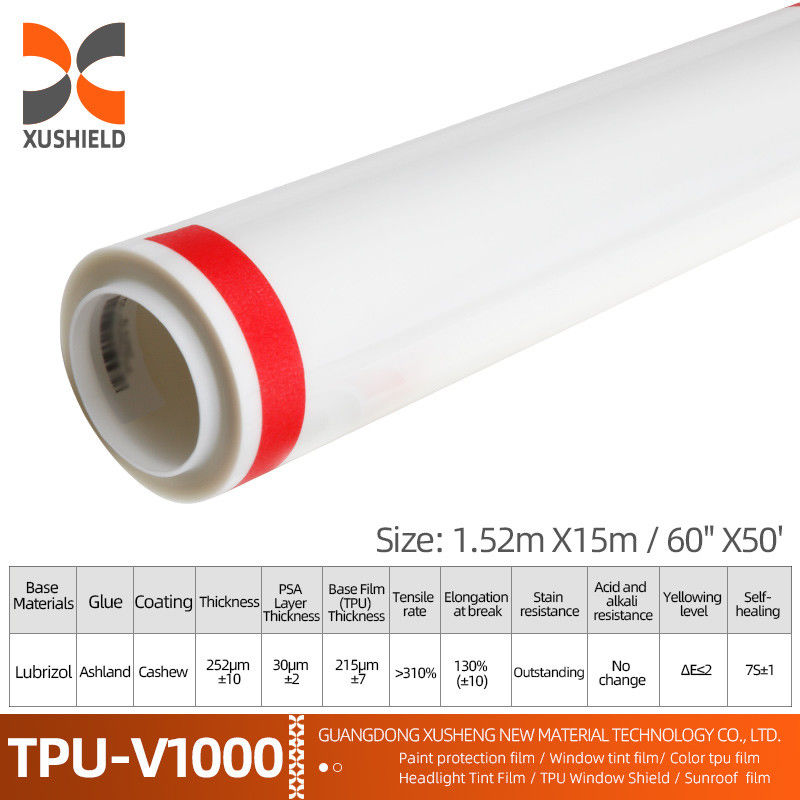 XUSHIELD 1.52*15m 10mil TPU transparente PPF Corpo de automóvel Proteção de tinta de pintura Vinyl filme para proteção da superfície do automóvel