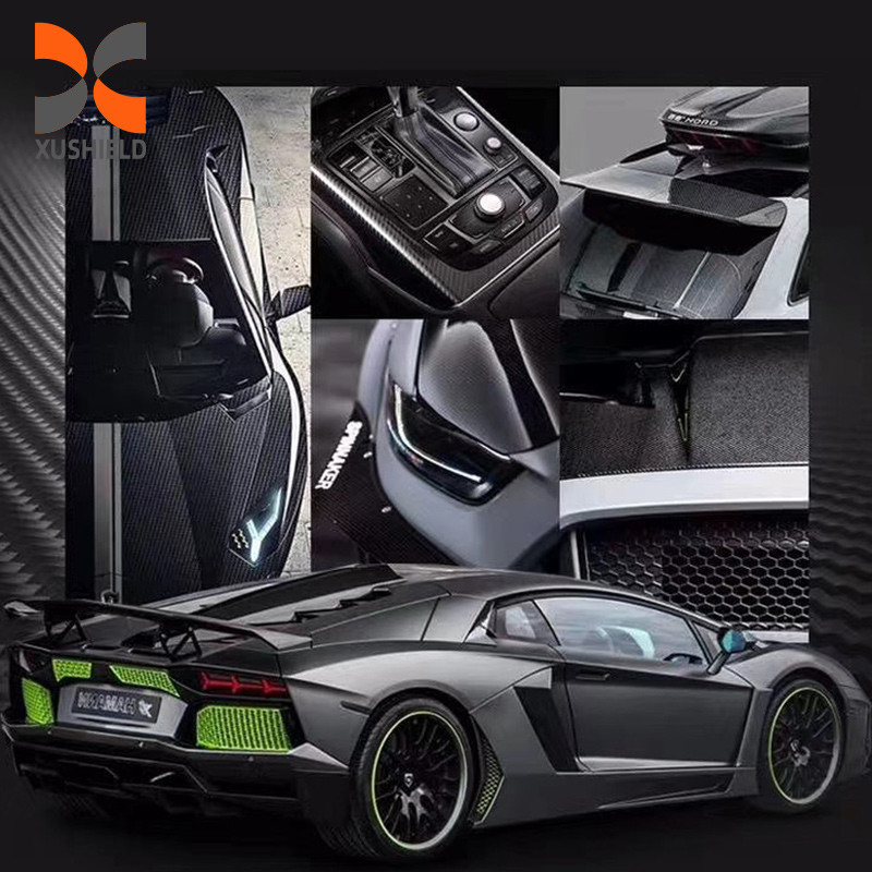 Mudança de cor auto-curável Proteção de pintura Film de fibra de carbono preta TPU ppf Film Proteção de pintura de carro