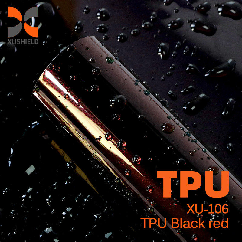 TPU Preto vermelho 5 anos de garantia Reparação térmica Brilhante Anti-Crastura Não amarelar Revestimento de carro TPU TPH PPF Proteção de pintura