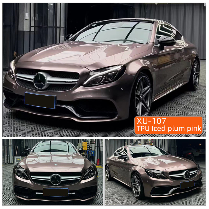 TPU Frigorífico Plum Pink PPF 5 Anos Garantia Anti-amarelo Auto-Curação 1.52*17m TPU Car Paint Protector Film