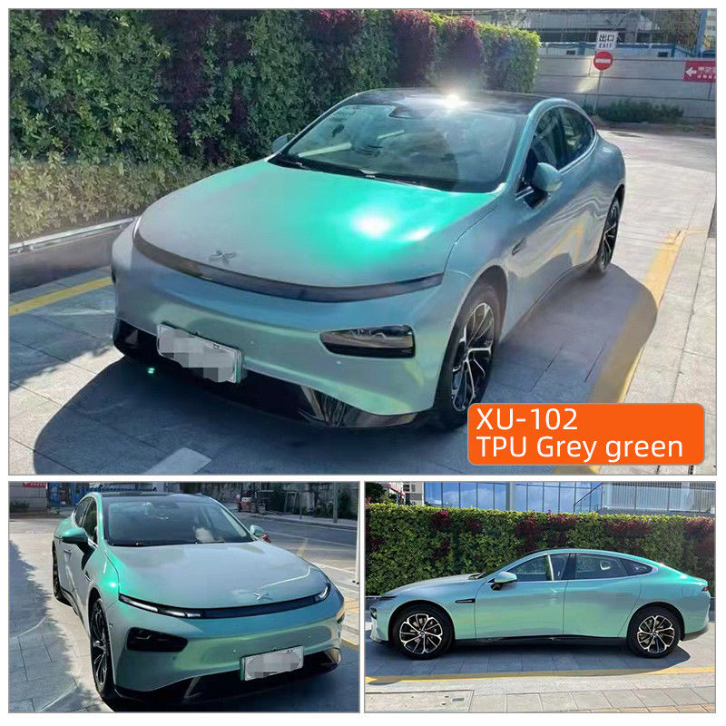TPU cinza verde de alta qualidade TPU PPF filme Anti-Razão auto-curativo PPF TPH brilhante Corpo do carro claro PPF filme de proteção de pintura para pintura de carro