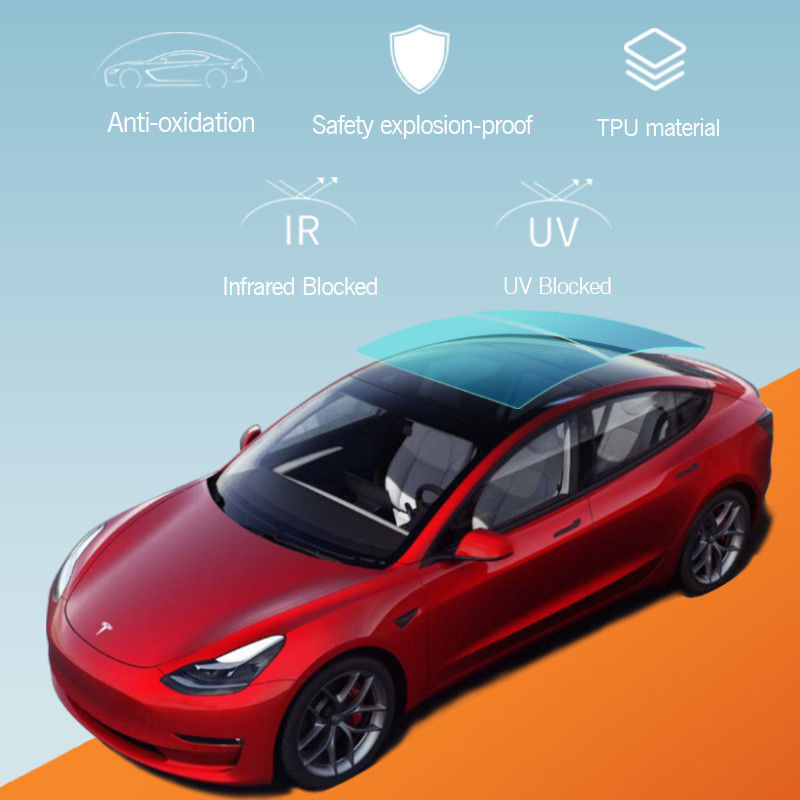 99% de rejeição de calor UV Bloqueio de luz azul Filme de janela do teto solar do carro TPU Filme de proteção panorâmica do clarabóia