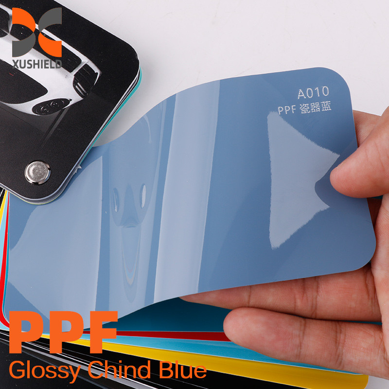 XUSHIELD Brilhante Chind Azul Preço de Fábrica Alto Brilho Auto-Curação Anti-amarelamento TPU Cor PPF Film