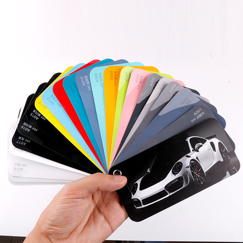 XUSHIELD cor filmes de proteção de pintura auto-curativo carrinho envolvimento de vinil brilhante preto ppf tpu filme brilhante Miami azul
