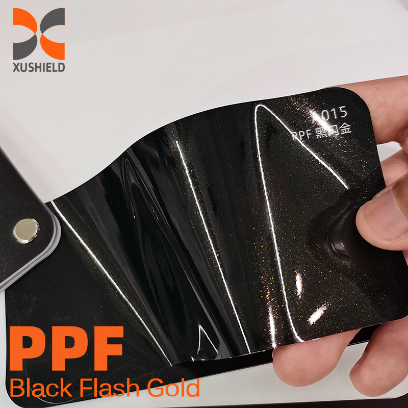 XUSHIELD cor filmes de proteção de pintura auto-curativo carrinho envolvimento de vinil brilhante preto ppf tpu filme brilhante Miami azul