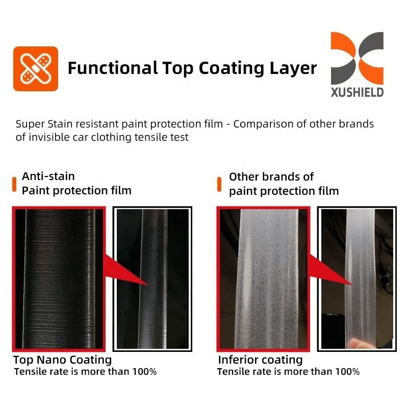 Película TPH PPF 6Mil-7.5Mil Transparente Nano Cerâmica para Proteção de Pintura de Carros