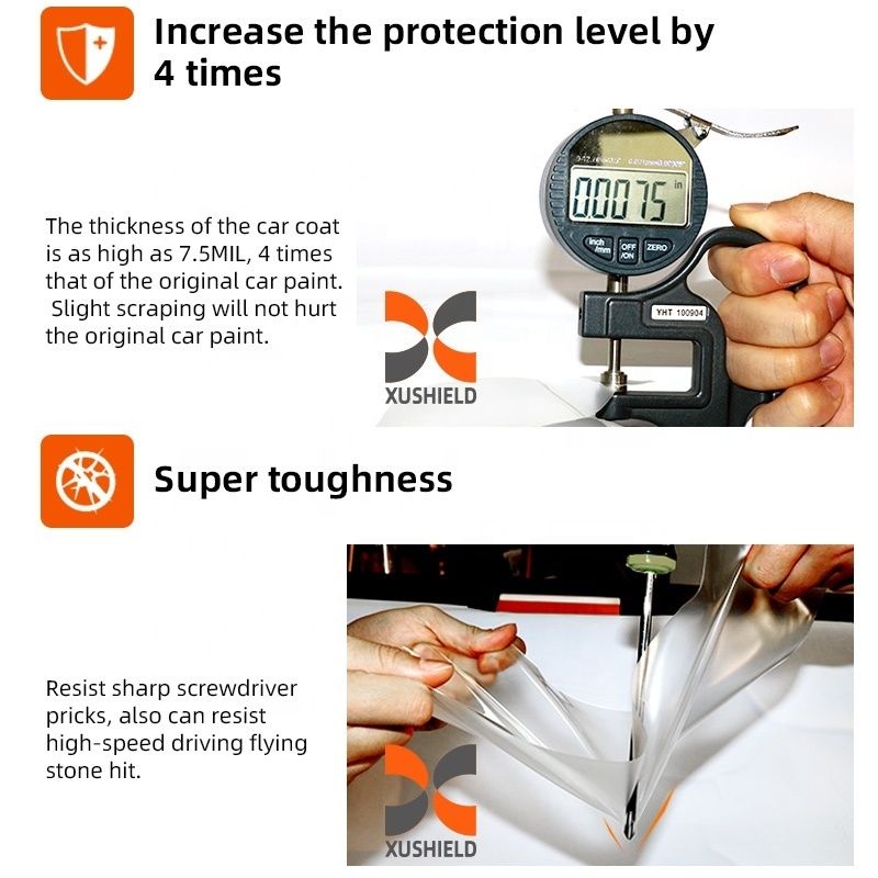 Película de Proteção PPF TPH/TPU Preta para Carros 5-8 Anos Exterior