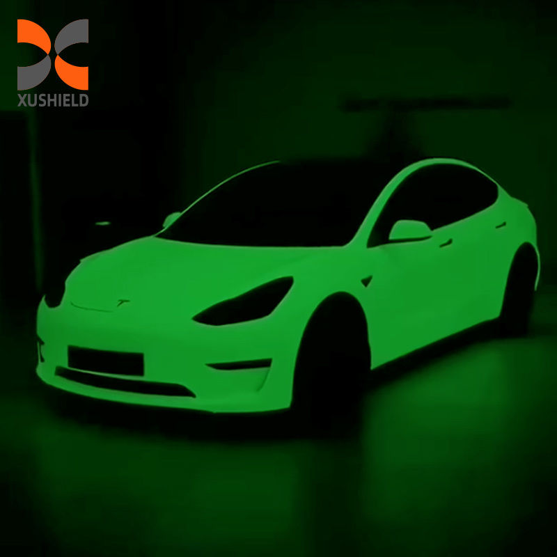 Instalação seca e molhada Anti Mancha TPU Cor PPF fluorescência Luz verde luminescência TPU branco a verde fotocromismo Car Wrap Paint Proteção Film
